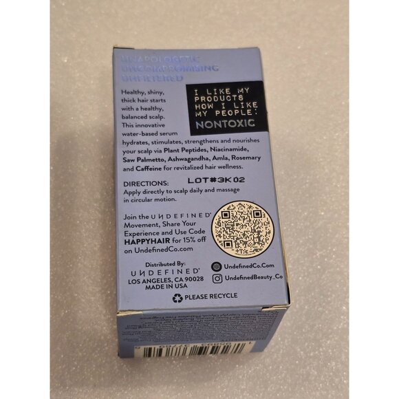 R&R Scalp Serum By Undefined Beauty For All Hair Textures 1 Fl Oz Revitalizing - Picture 2 of 3
